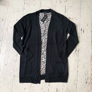 89th & Madison Leopard Animal Print Cardigan